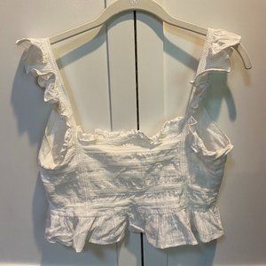 DAINTY WHITE LACE TANK TOP VICTORIAN